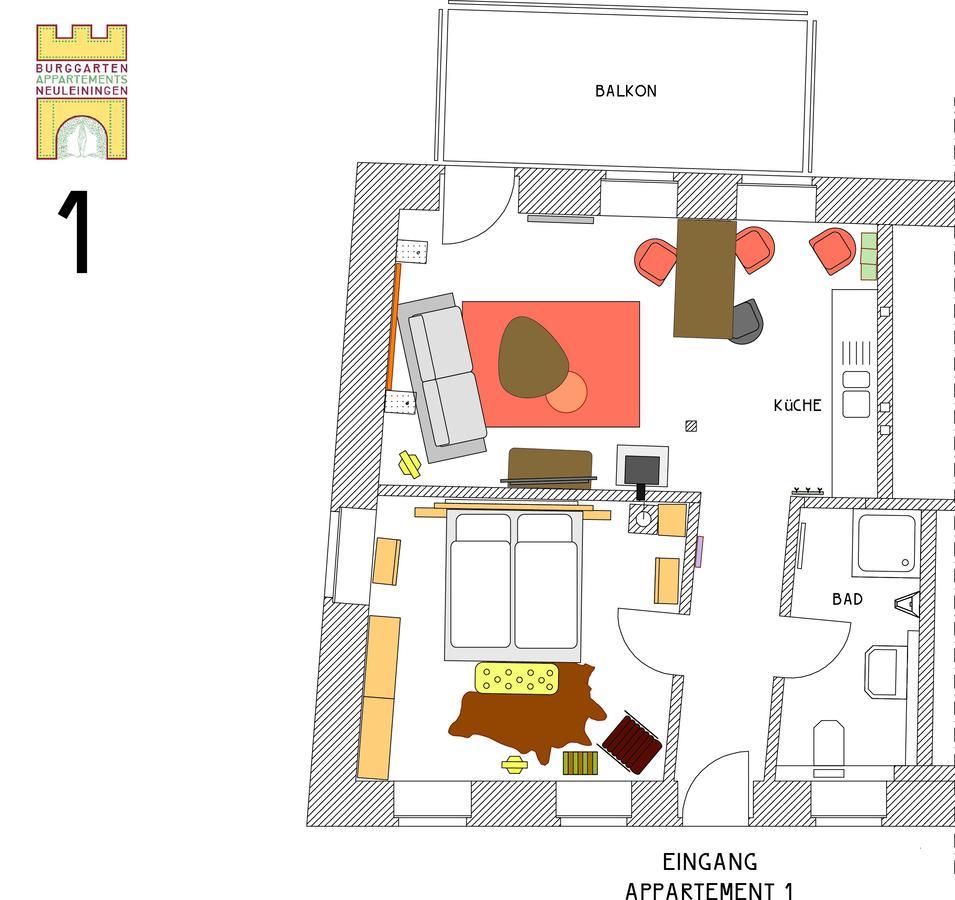 Burggarten Appartements Neuleiningen Екстериор снимка